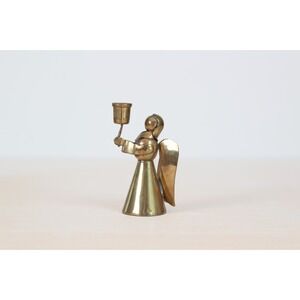 Vintage Brass Angel Candle Holder, Mid-Century Holiday Decor‎